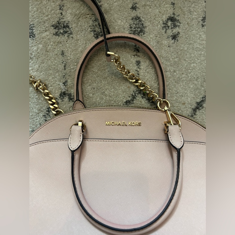 Used Michael Kors Veronica Medium Saffiano Soft Pink Dome Satchel